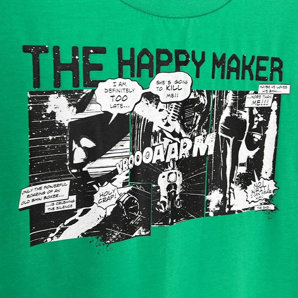 BMW The Motorrad The Happy Maker Green Motorcycle Tee size Large - Picture 5 of 11